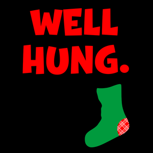 Funny Christmas Jumper Well Hung