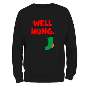 Funny Christmas Jumper Well Hung