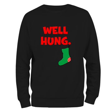 Funny Christmas Jumper Well Hung