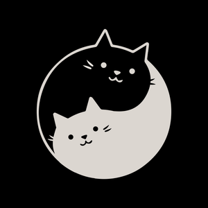 Ying Yang Cats T Shirt