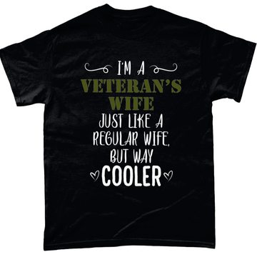 Veteran T Shirt Black / Small I'm A Veteran's Wife T Shirt