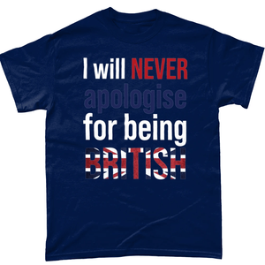 Navy / Small I Will Never Apologise T Shirt