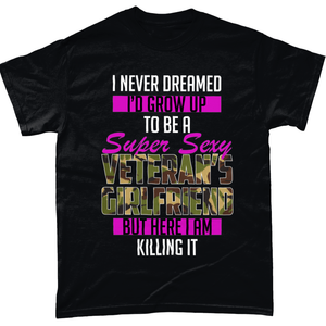 Black / Small Super Sexy Veteran's Girlfriend T Shirt