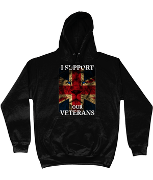 Veterans Hoodie Jet Black / X-Small I Support Our Veterans Unisex Hoodie