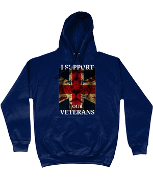 Veterans Hoodie Oxford Navy / X-Small I Support Our Veterans Unisex Hoodie