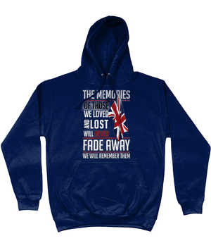 Remembrance Day Hoodie Oxford Navy / X-Small Memories Of Those We Lost Unisex Hoodie