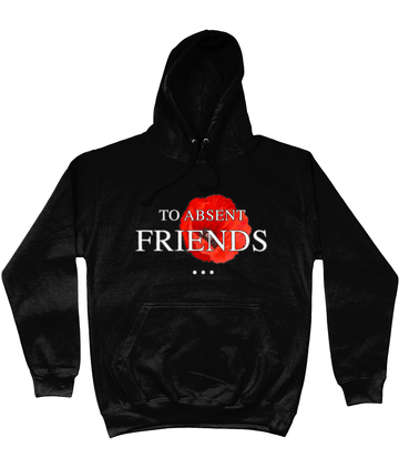 Remembrance Day Hoodie Jet Black To Absent Friends