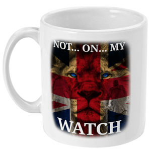 Patriotic Mug Ceramic / White Not On My Watch