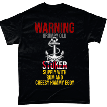 Veteran T Shirt Black / Small Grumpy Old Stoker, Give Cheesy, Hammy, Eggy Unisex T Shirt