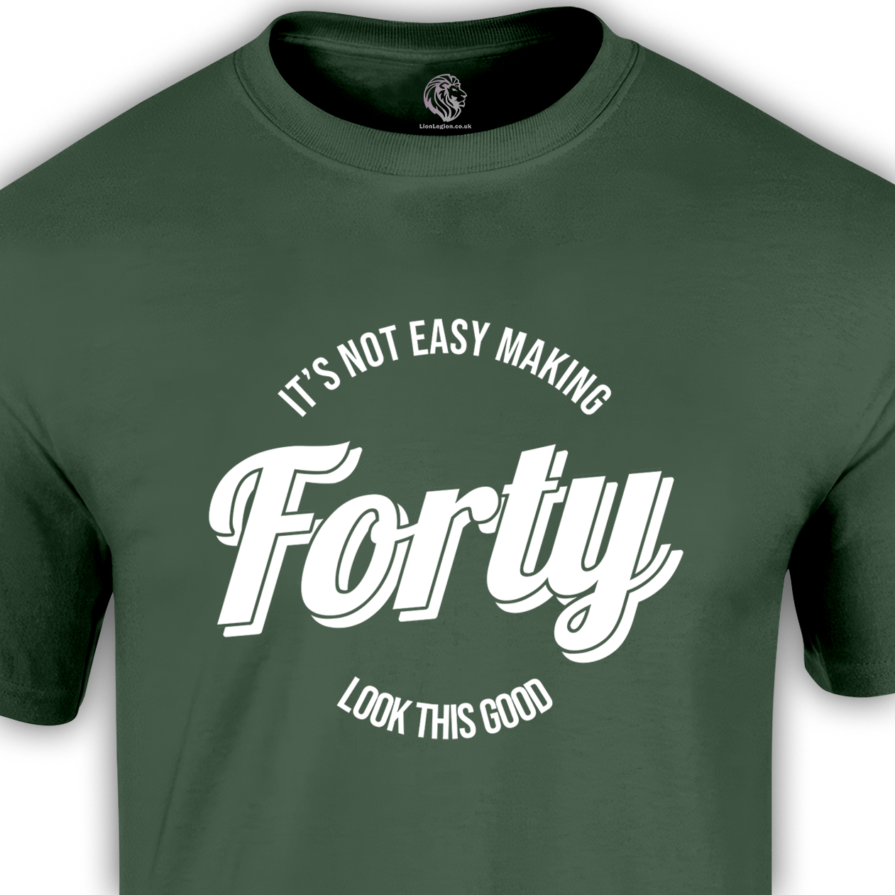 40th birthday t shirt green looking good