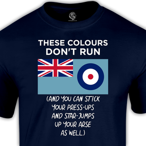 RAF T Shirt, these colours don't run, royal air force