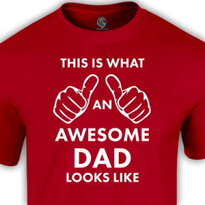 Tshirt Men this is what an awesome dad looks like red shirt