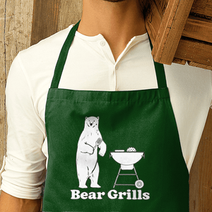 funny apron green bear grills