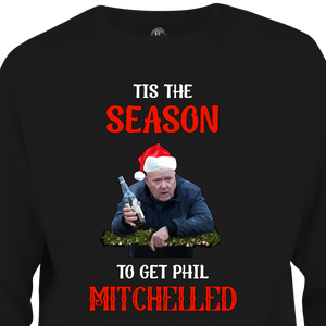 Funny Christmas Jumpers Mens, get phil mitchelled xmas black jumper