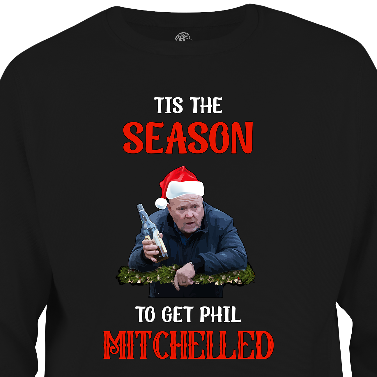 black rude christmas jumper get phil mitchelled