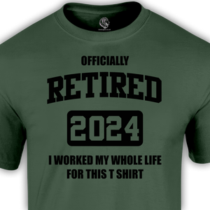 Retired T Shirts, 2024 with black text