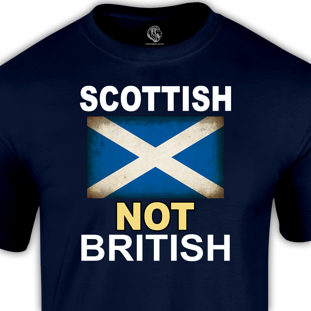 scottish patriot blue t shirt scottish flag and text