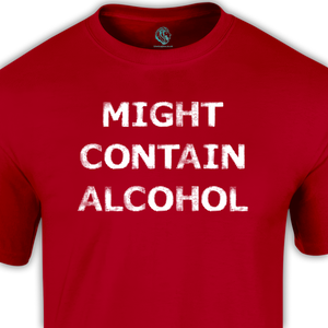 Oversized Graphic T Shirts might contain alcohol red shirt