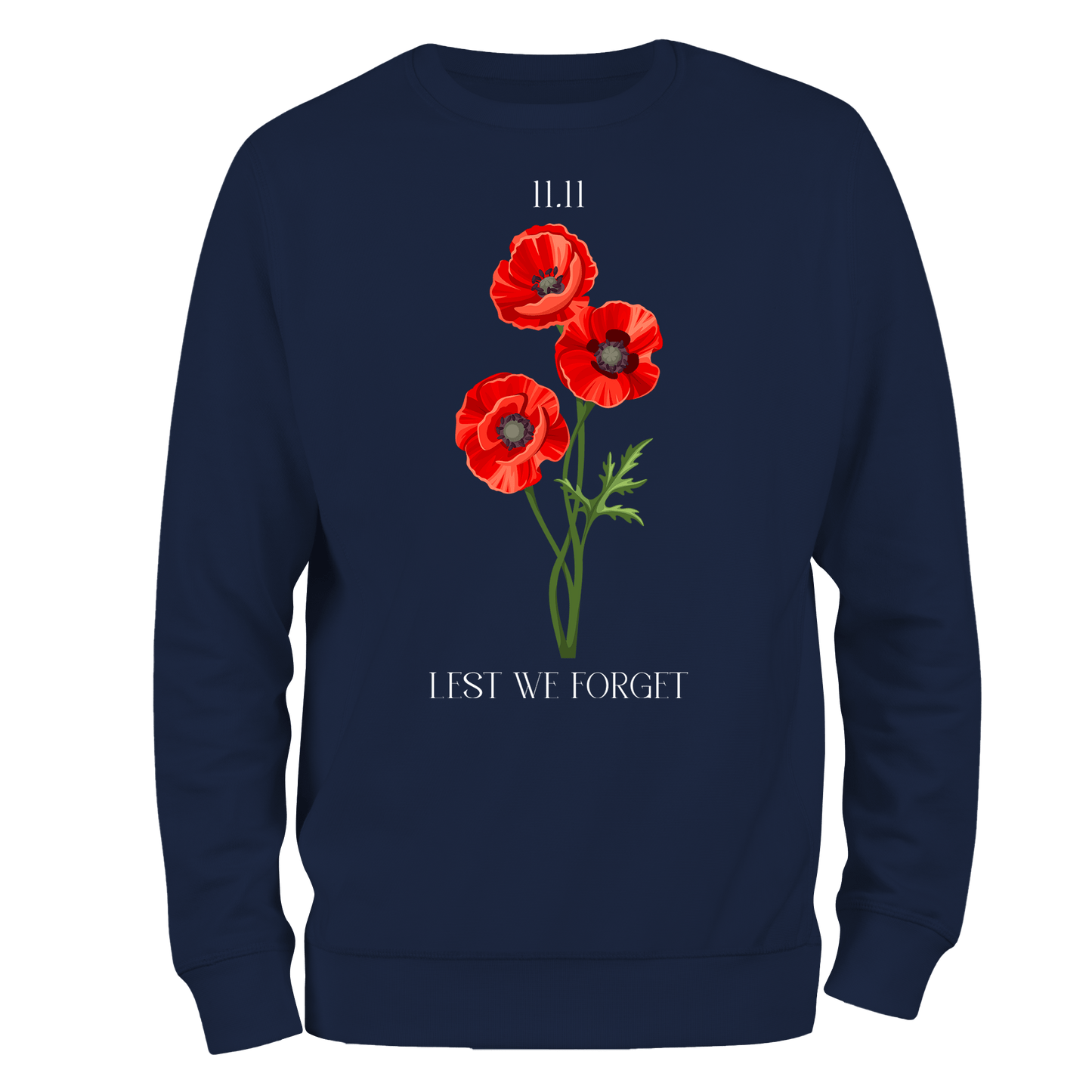 Remembrance Day Sweatshirt 11.11 poppies