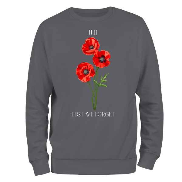 Remembrance Day Sweatshirt 11.11 poppies