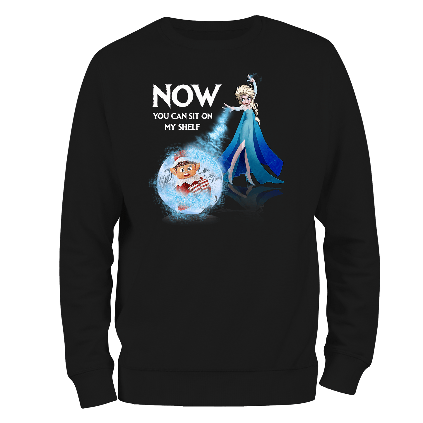 Sit On My Shelf Funny Christmas Jumper by Lion Legion 