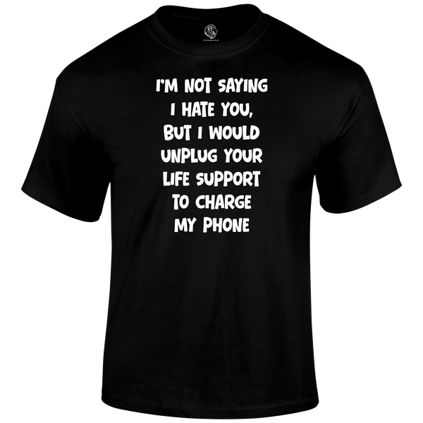 Life Support Funny T Shirt by Lion Legion 