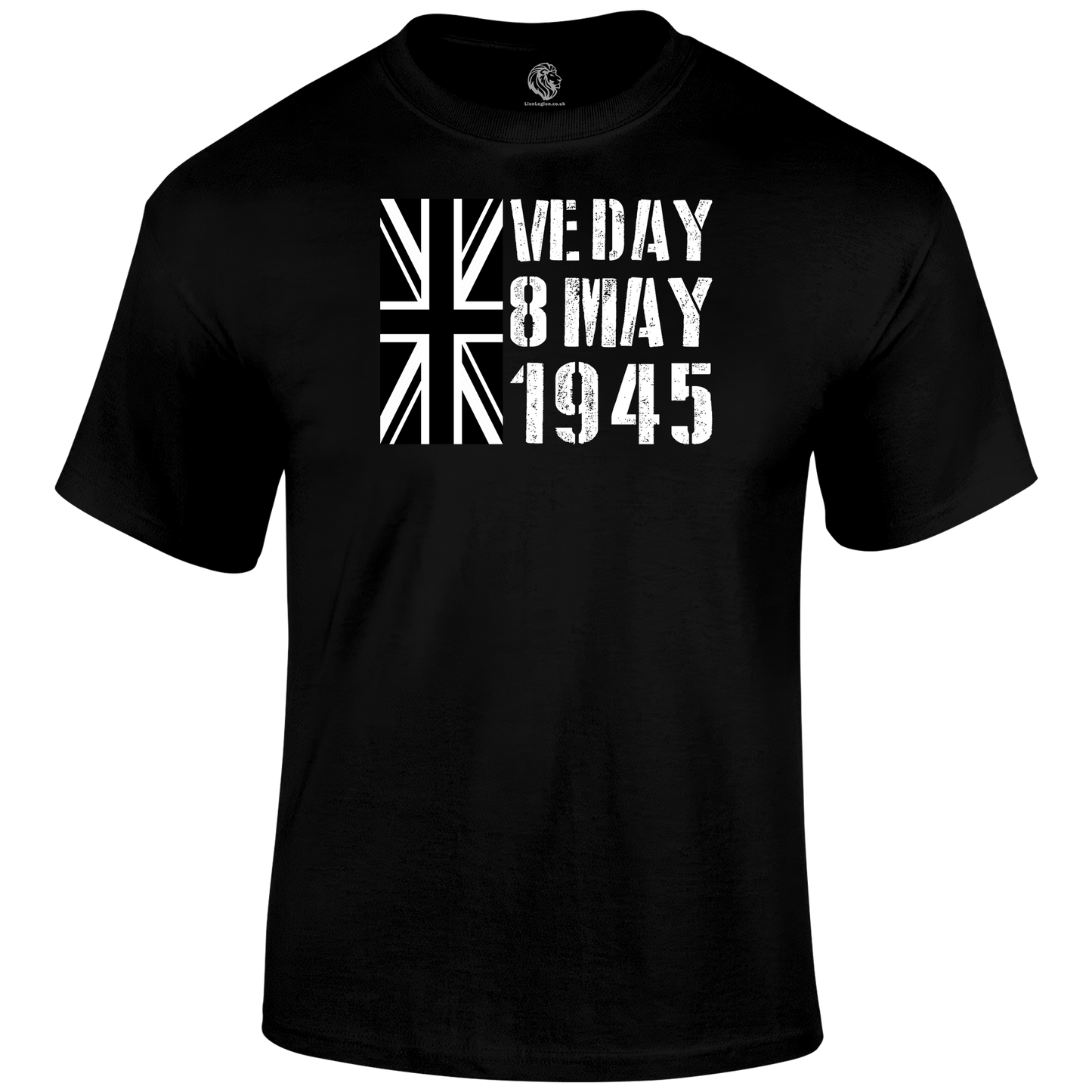 VE Day Anniversary T Shirt by Lion Legion 
