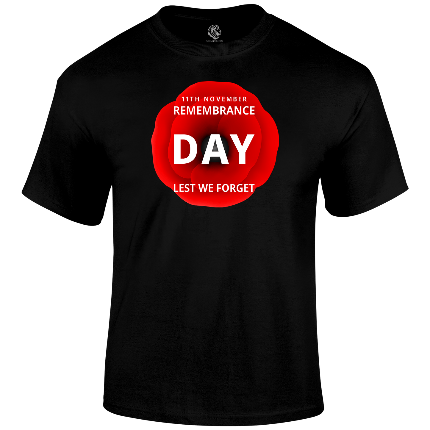 11th November Remembrance Day T Shirt by Lion Legion 