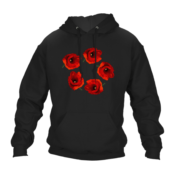 Poppy Circle Remembrance Day Hoodie by Lion Legion 