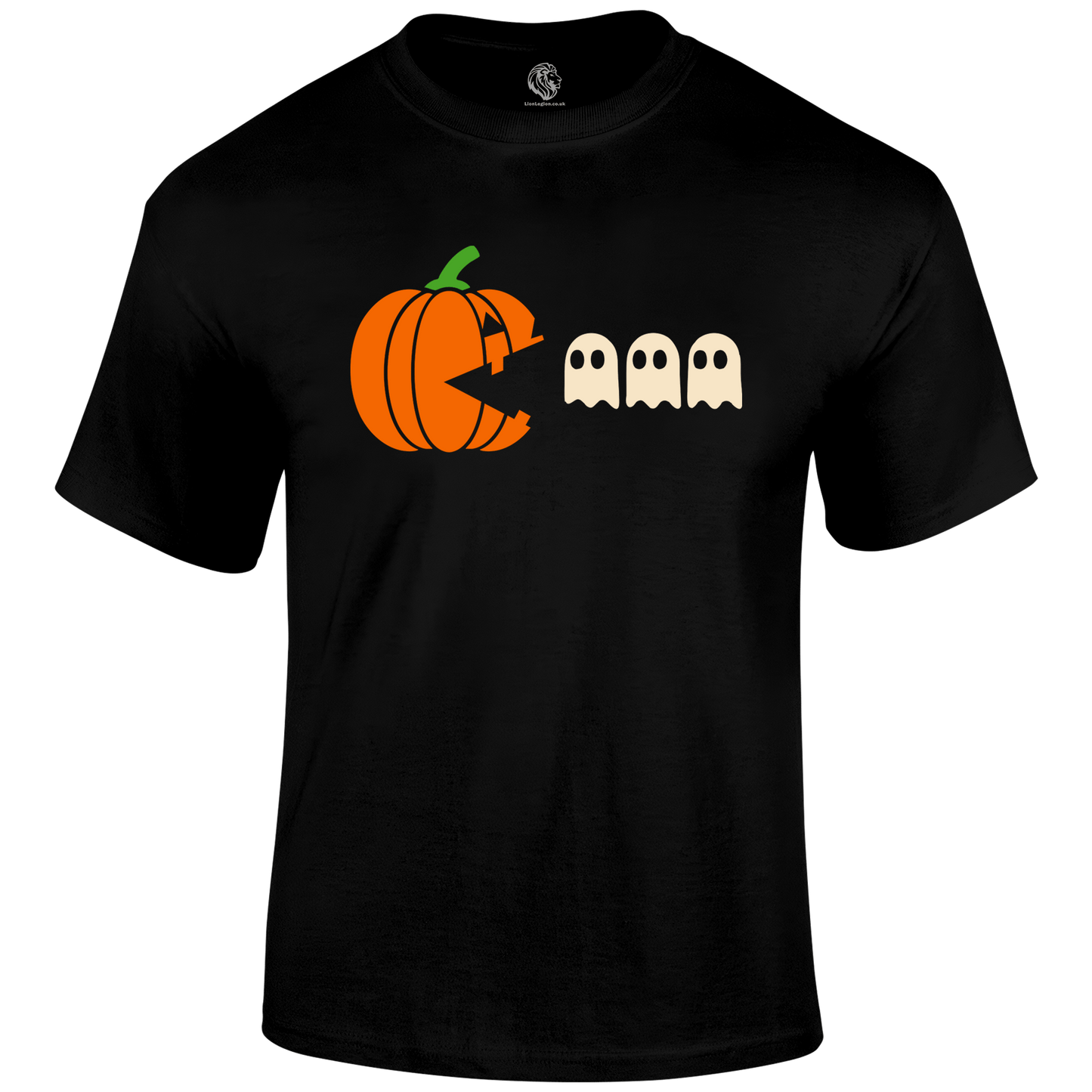 Pumpkin Pacman Halloween T Shirt by Lion Legion 
