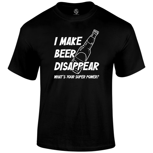 Beer Disappear Funny T Shirt by Lion Legion 
