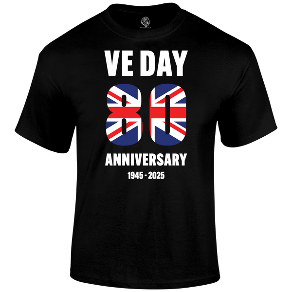 VE Day 80th T Shirt by Lion Legion 