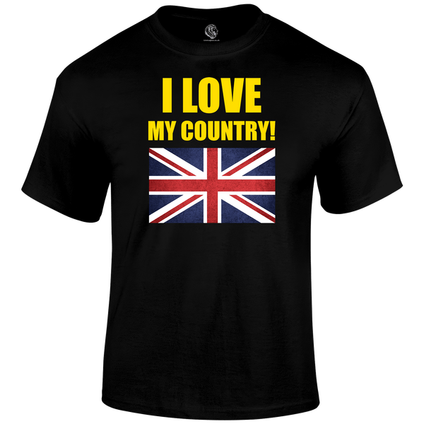 I Love My Country Patriotic T Shirt by Lion Legion 