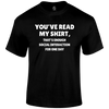 Read My Shirt Funny T Shirt by Lion Legion 