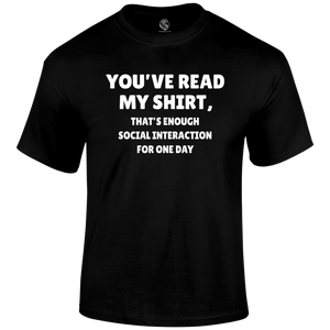 Read My Shirt Funny T Shirt