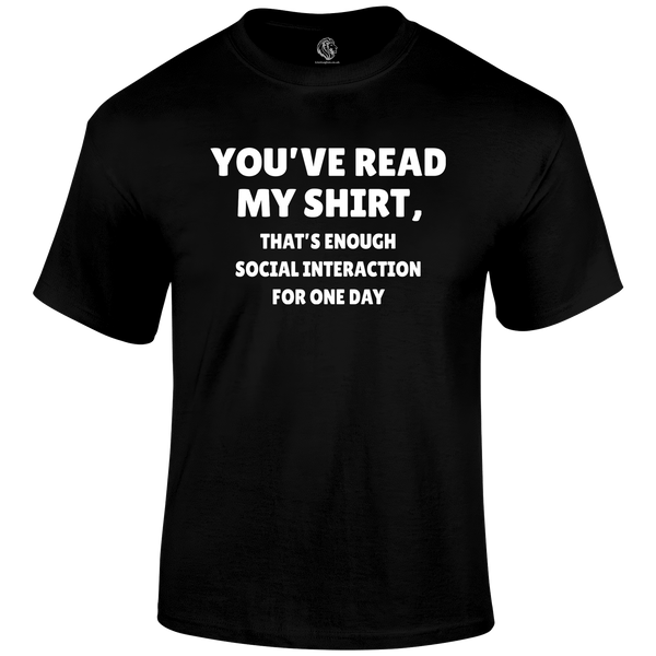 Read My Shirt Funny T Shirt by Lion Legion 