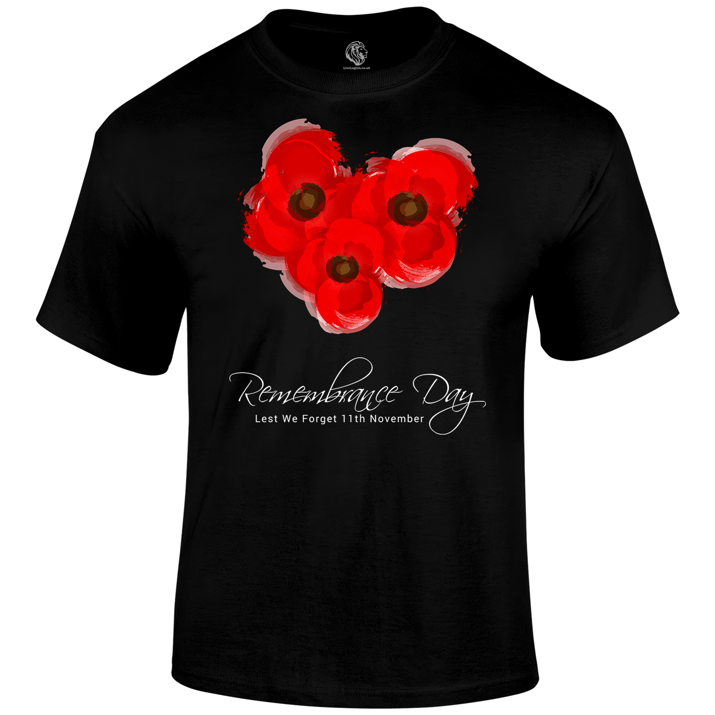 Poppy Trio Remembrance Day T Shirt by Lion Legion 