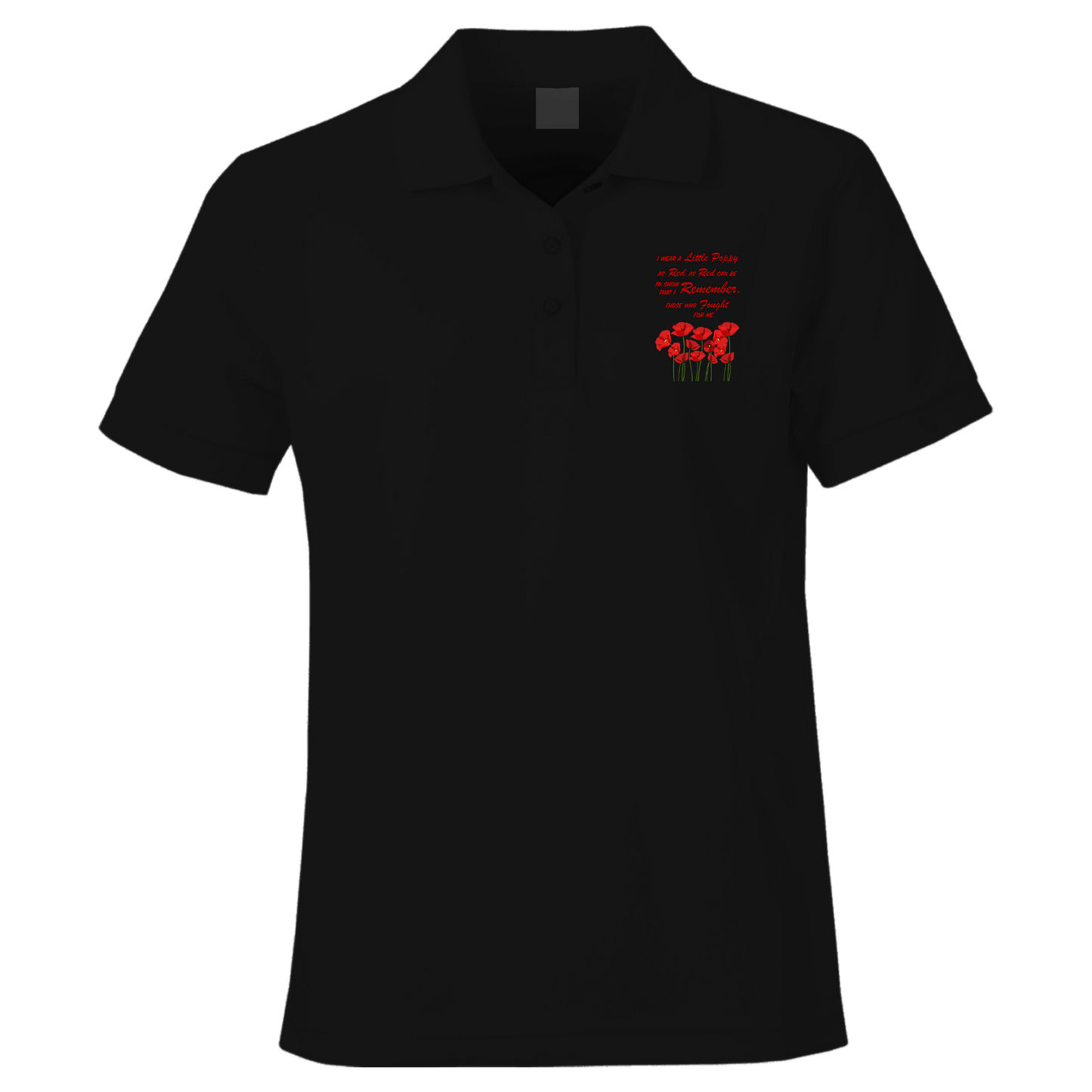 Red As Red Can Be Remembrance Day Polo Shirt by Lion Legion 