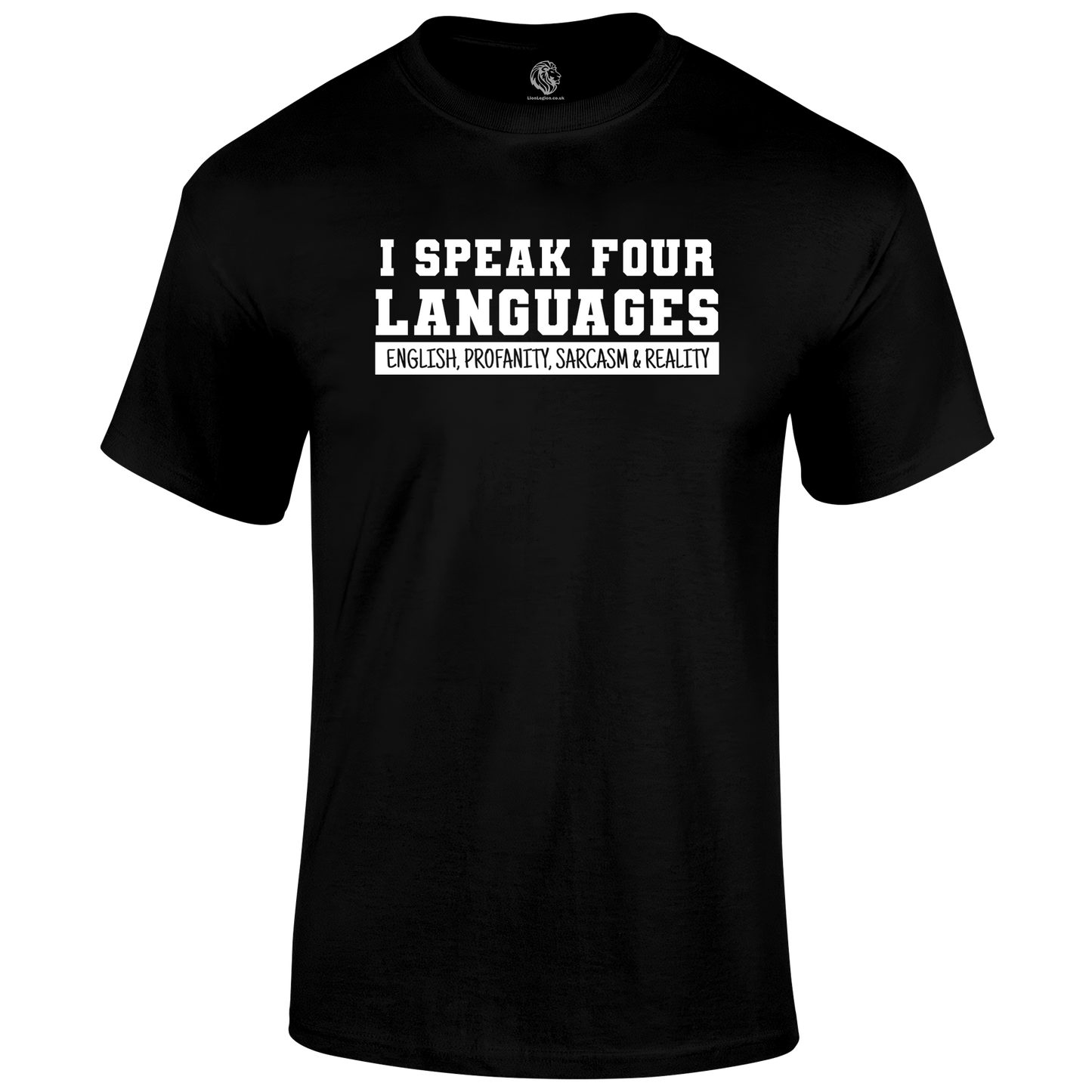 Four Languages T Shirt by Lion Legion 