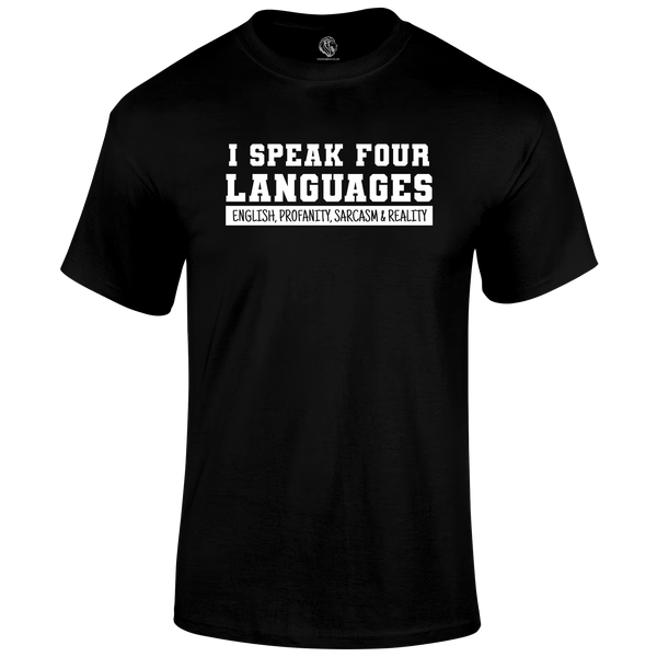 Four Languages T Shirt by Lion Legion 