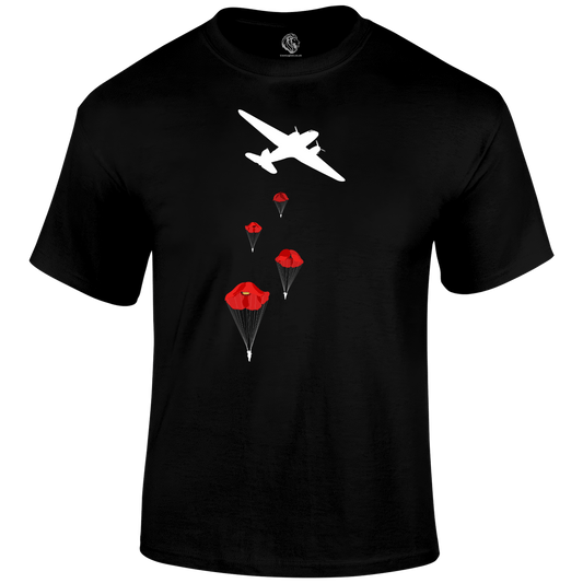 Poppy Drop Remembrance T Shirt by Lion Legion 