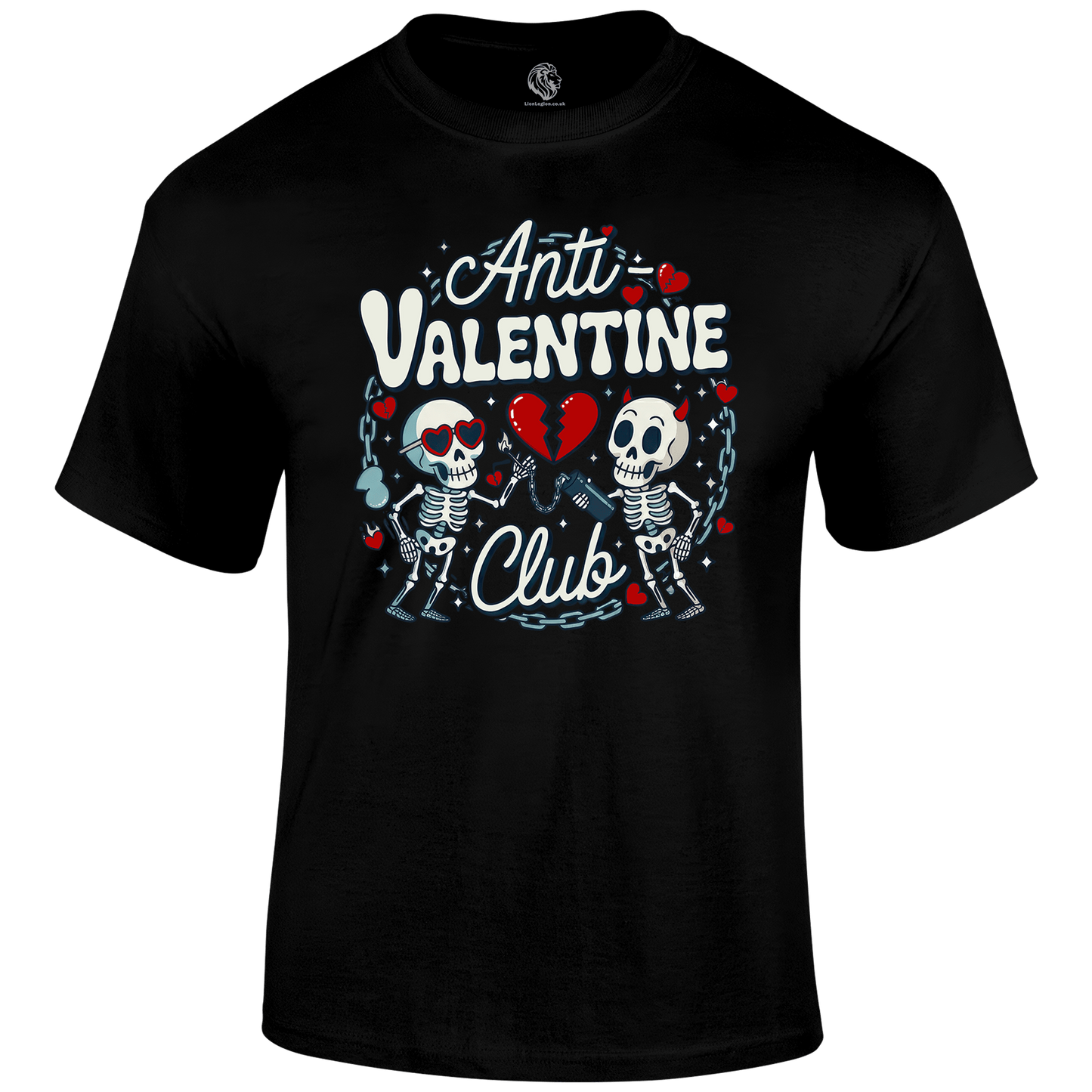 Anti-valentine Valentines Day T Shirt by Lion Legion 