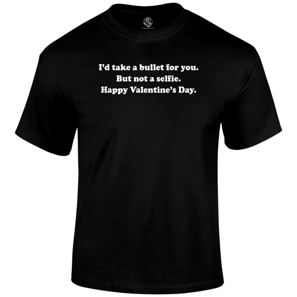 No Selfie Valentine's Day T Shirt by Lion Legion 