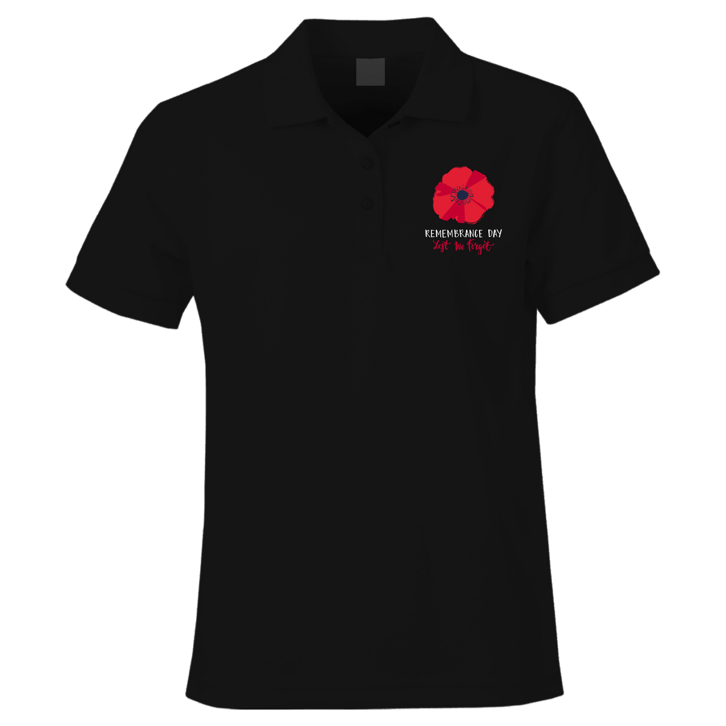 Big Poppy Remembrance Day Polo Shirt by Lion Legion 