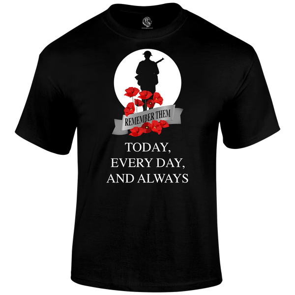 Always WW2 Remembrance Day T Shirt by Lion Legion 