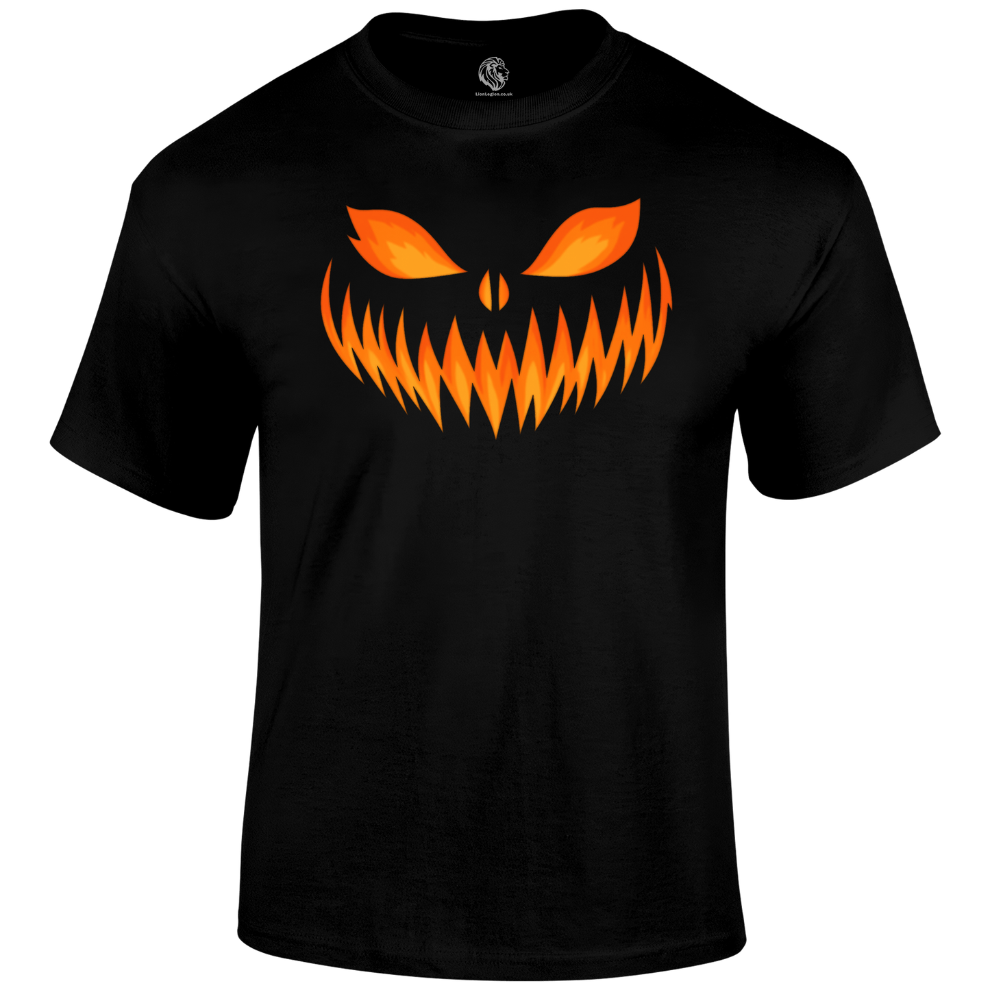 Scary Pumpkin Halloween T Shirt by Lion Legion 