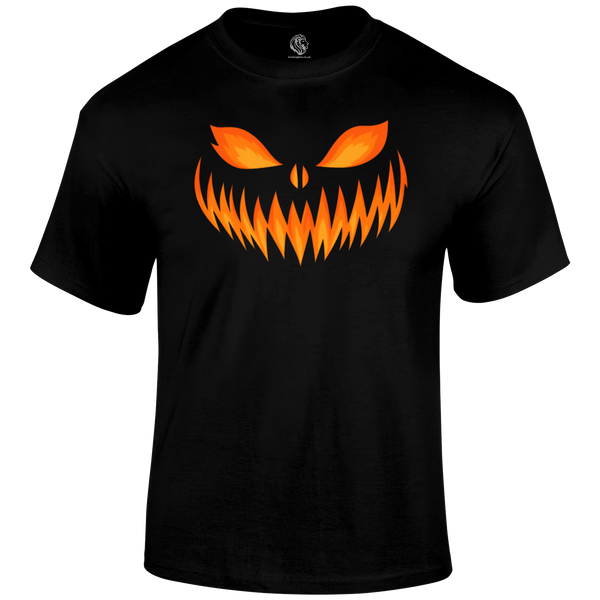 Scary Pumpkin Halloween T Shirt by Lion Legion 