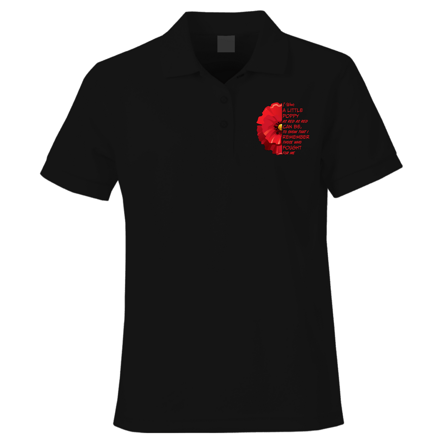 Little Poppy Remembrance Polo Shirt by Lion Legion 