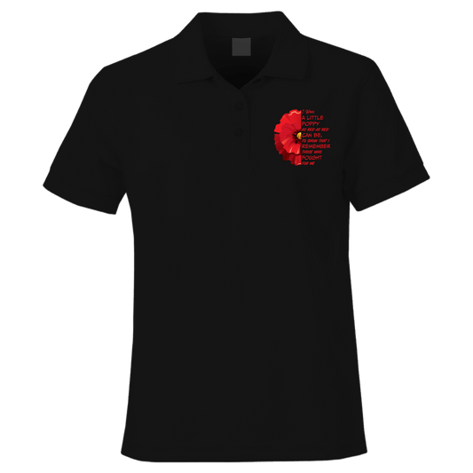 Little Poppy Remembrance Polo Shirt by Lion Legion 