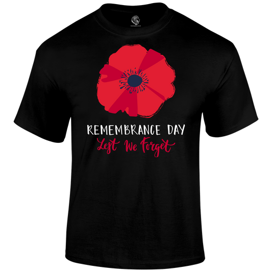 Big Poppy Remembrance Day T Shirt by Lion Legion 